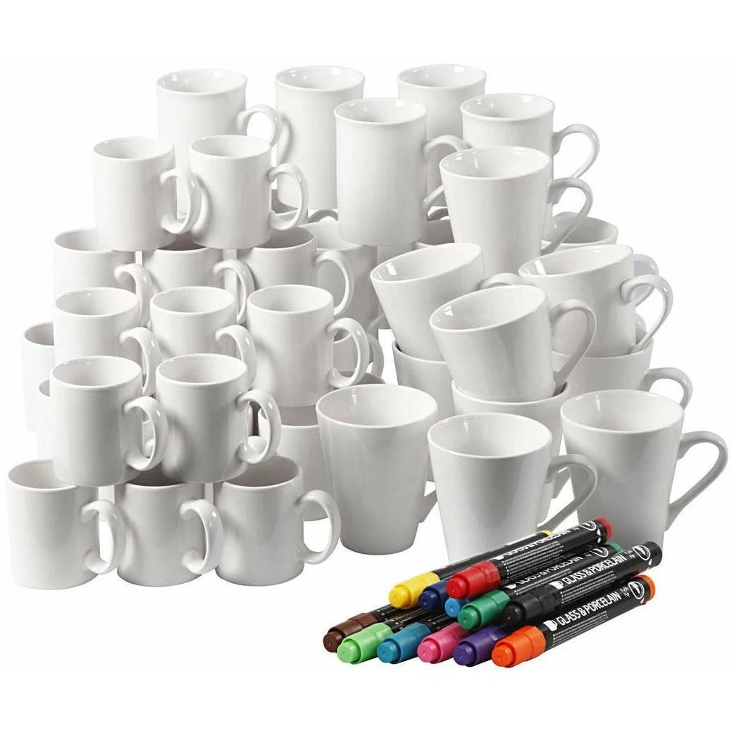 Creativ Company Tazze Di Porcellana, Tazza, Multicolore