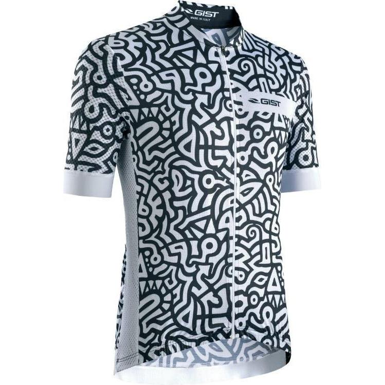 Gist, Herren, Velotrikot, Paint (L), Weiss, Schwarz, L