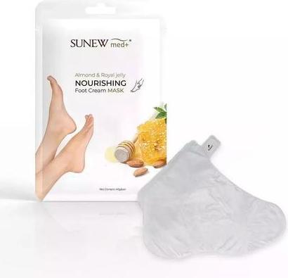 SunewMed+ Sunewmed Nourishing Foot Cream Mask Moisturizing Foot Mask In The Form Of Socks Almond & Royal Jelly (Fussmaske)