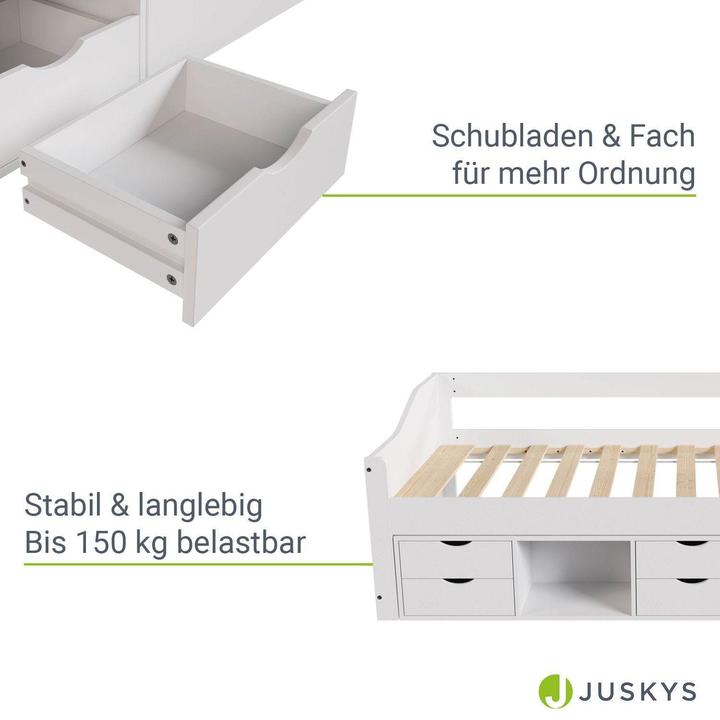 Actual product image Juskys Nalu functional bed (90 x 200 cm)