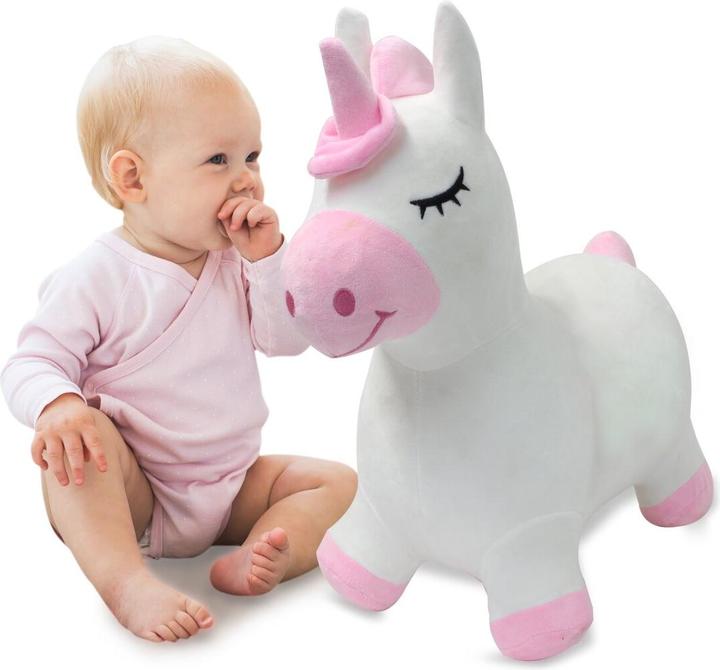 Actual product image Jamara Bouncy Unicorn with Plush Cover and Pump