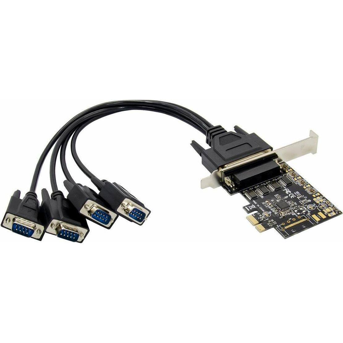 MicroConnect PCIe 4S DB9 RS232 Serial Card (Parallel (Drucker)), Schnittstellenkabel