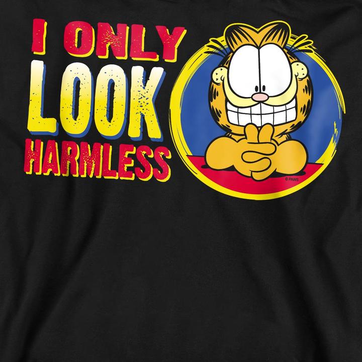 Actual product image Garfield Unisex Adult I Only Look Harmless Sweatshirt (M)