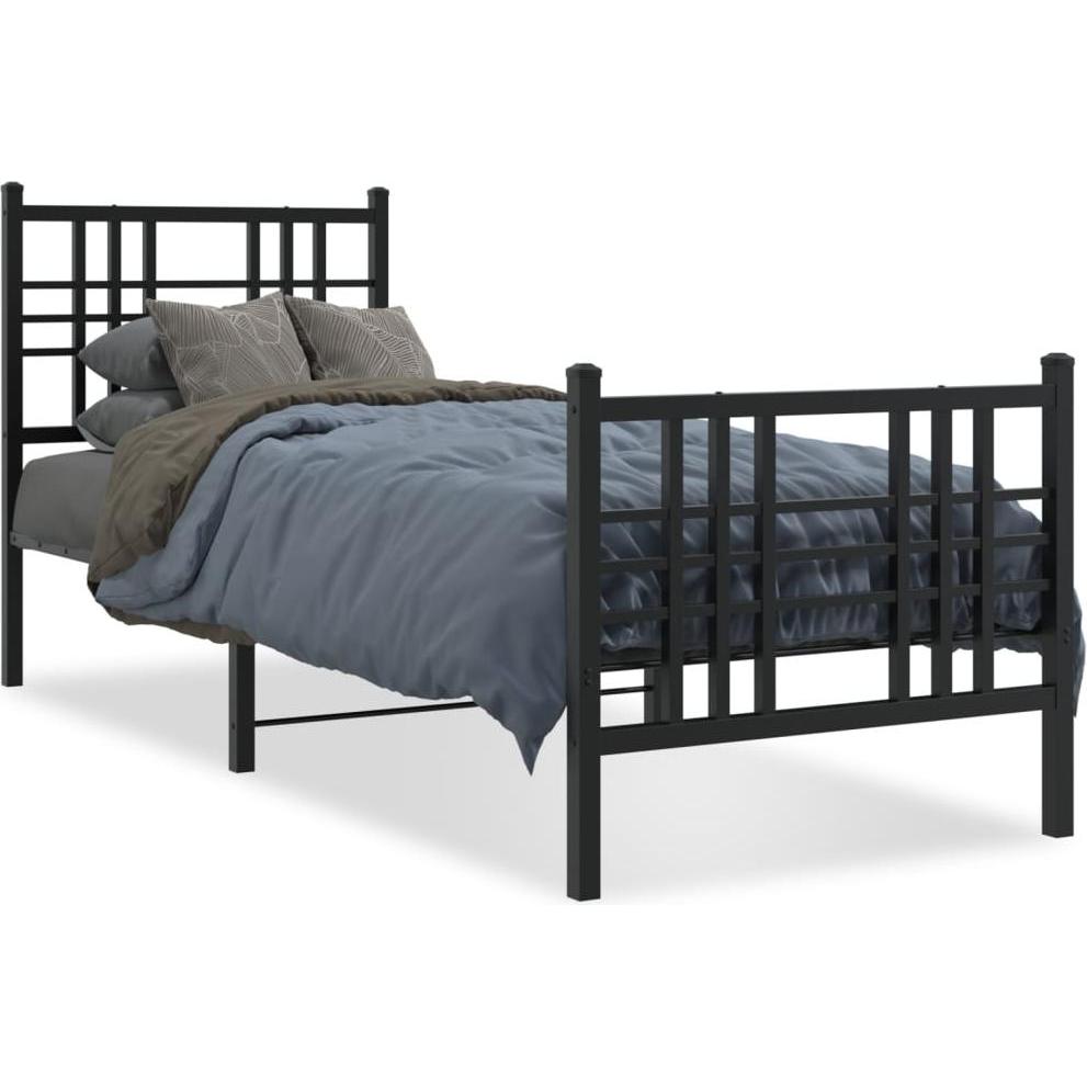 VidaXL, Bett, Bettgestell mit Kopf- und Fussteil (80 x 200 cm)