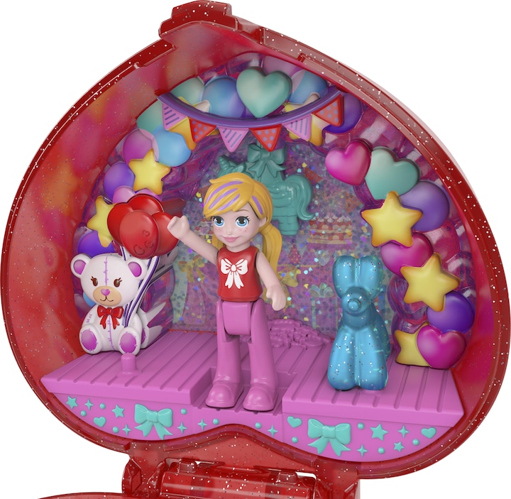 Actual product image Polly Pocket Mattel 80th Anniversary Ruby Red Ring Box Collector Compact