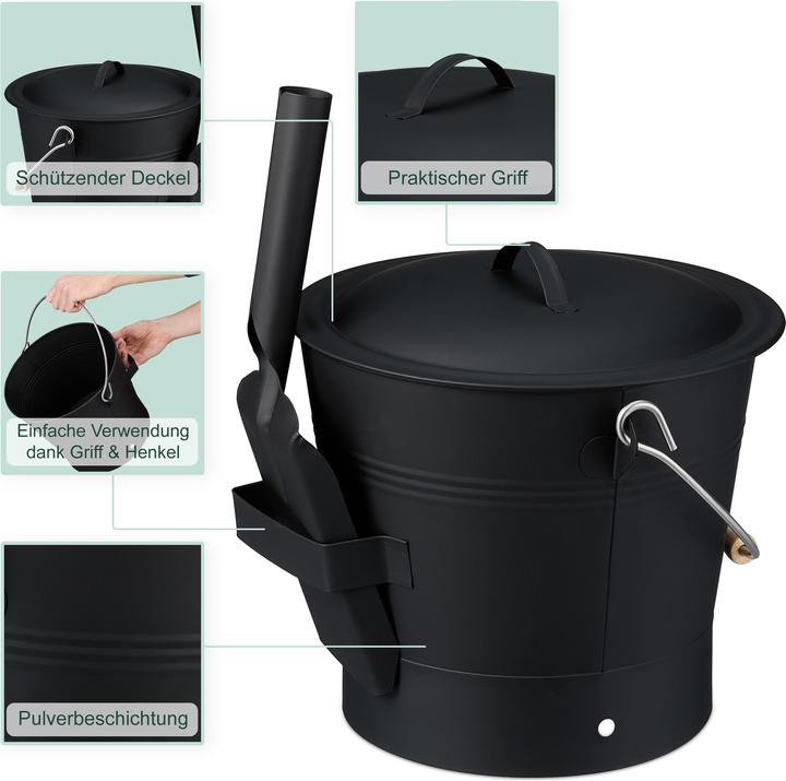 Actual product image Relaxdays Ascheeimer (33 x 32 x 26 cm)