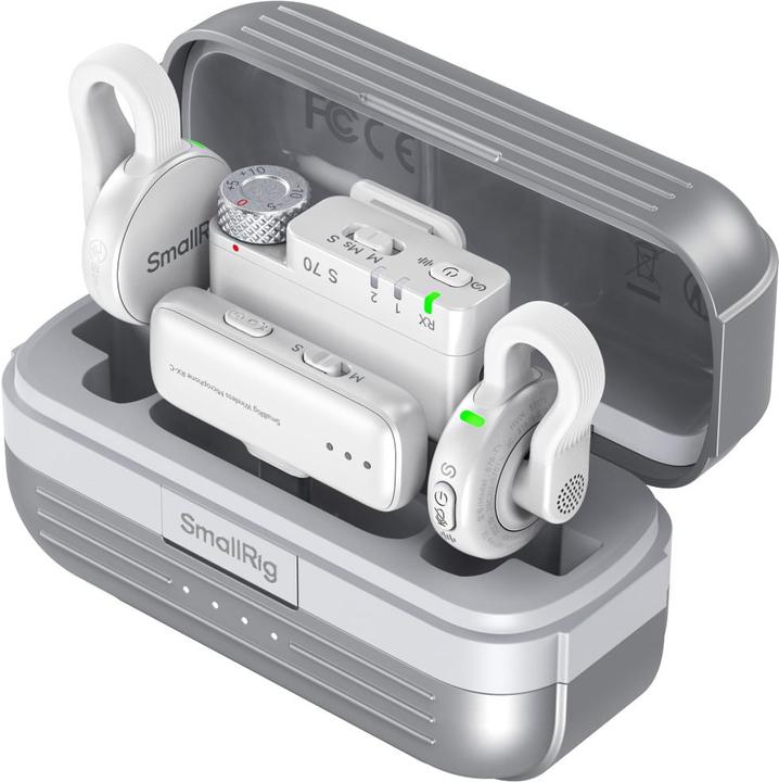 Actual product image SmallRig 5716 S 70 Wireless Microphone with Multi-Device Compatibility (White)