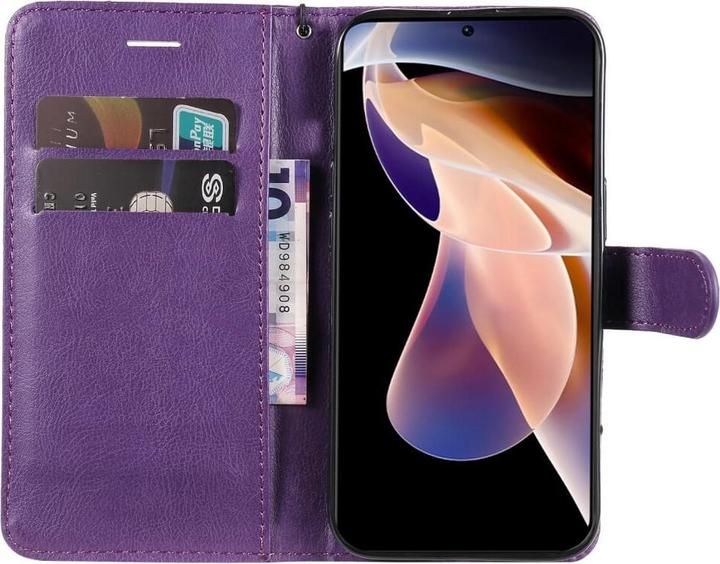Produktbild Cover-Discount Xiaomi Redmi Note 11 Pro+ - Leder Etui Hülle violett (Xiaomi Redmi Note 11 Pro+)