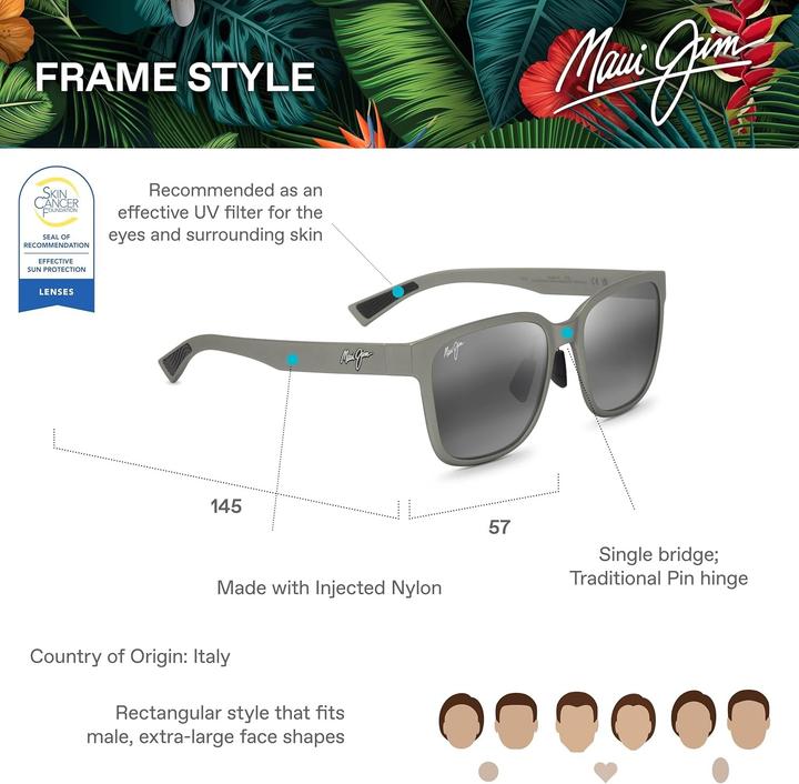 Produktbild Maui Jim Occhiali da Sole Quadrati Paulele Asian Fit
