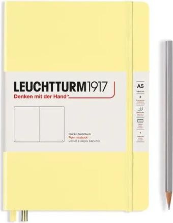 Leuchtturm1917 Notizbuch (A5, Blanko, Harter Einband)