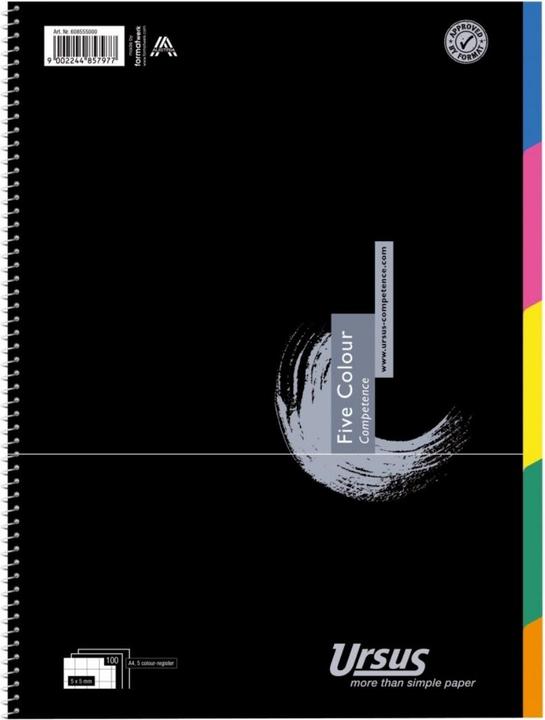Actual product image Ursus Collegebook (A4, Checked, Hardcover)