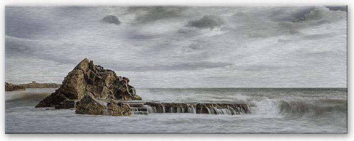 Image du produit Trenddeko Rocher dans la vague - Panorama (80 x 30 cm)