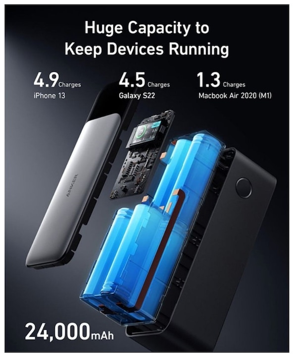 Produktbild Anker 737 (PowerCore 24K) (24000 mAh, 140 W, 88.80 Wh)
