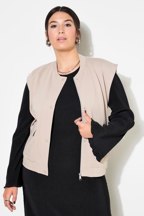 Produktbild Studio Untold Jersey-Weste, kurzer Boxy Shape, verdeckter Zipper (58)
