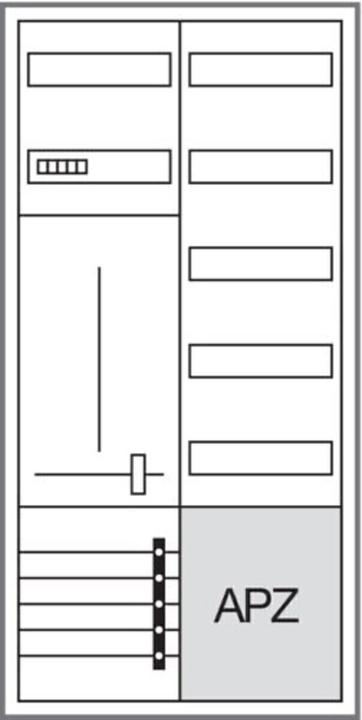 Produktbild Hager HAG ZB323T15 Komplettschrank univ.Z SKII 5rh IP44 1100x550x205mm