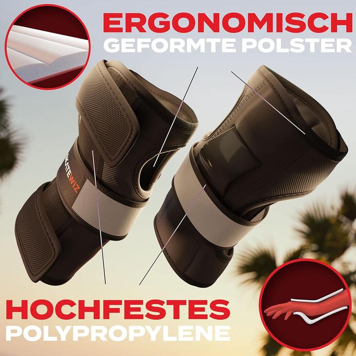 Actual product image Skatewiz Inliner Schoner-Set mit Neopren-Sleeves (6-teilig) (M, Wrist protectors, Knee pad, Elbow protectors, 6 pieces)