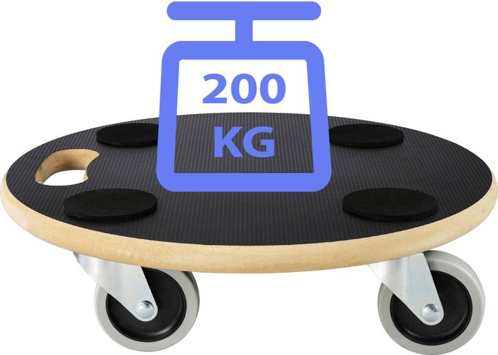 Actual product image Toolcraft TO-8997048 Transport trolley Load capacity (max.): 200 kg 380 mm x 380 mm (200 kg)