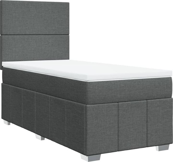 Produktbild vidaXL Bo x springbett mit Matratze 90 x 190 cm Stoff (90 x 190 cm)