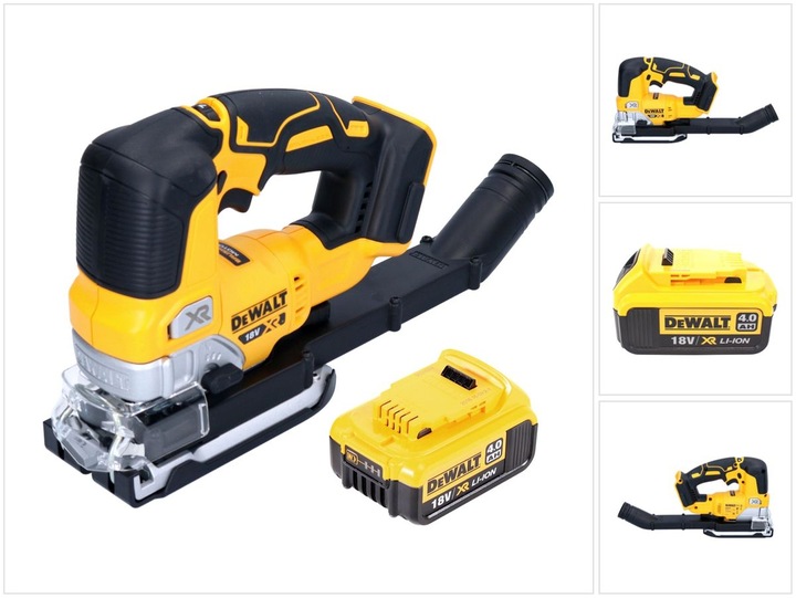 DeWalt DCS 334 N Scie sauteuse oscillante sans fil 18 V Brushless + 1x batterie 4,0 Ah - sans chargeur