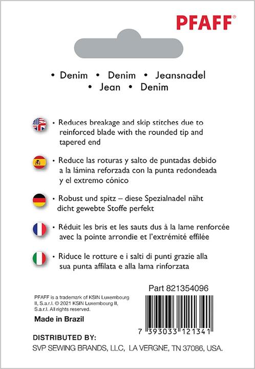 Energy Label Pfaff PF JEANS NEEDLE 70/10 5PK