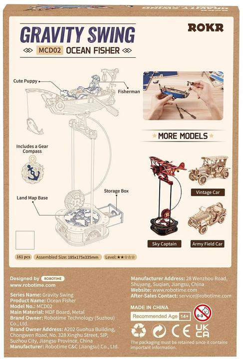 Produktbild Rokr Ocean Fisher Balance Pendel - 3D Holzbausatz