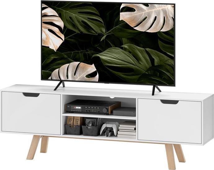 Image du produit Swisshandel24 TV-Schrank, Fernsehtisch für Fernseher bis zu 65 Zoll, Lowboard mit 2 Schränken
