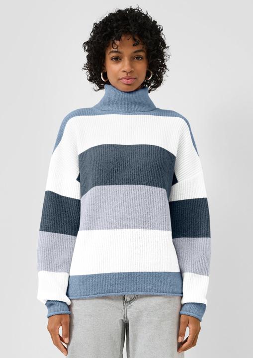 Produktbild s.Oliver Strickjacke Rollkragenpullover mit Streifen (XS)