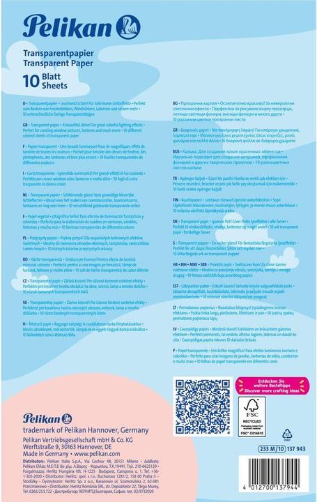 Produktbild Pelikan Transparentpapier (40 g/m², 10x)