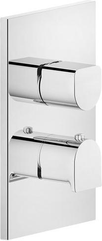 Gessi Rilievo, Fertigmontageset für Unterputz-Thermostat, 2-Wege-On-Off-Umlenkkartusche, separat an