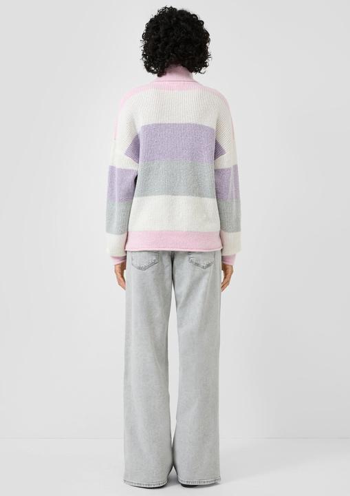 Produktbild s.Oliver Strickjacke Rollkragenpullover mit Streifen (M)
