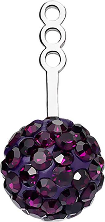 Immagine prodotto Star Piercing Orecchino Orecchino in argento con sfera di cristallo viola (Ottone)