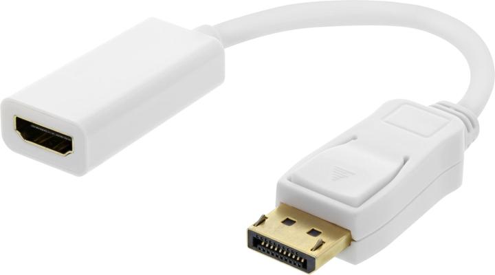 Actual product image Deltaco Adapteris HDMI - DisplayPort, 4K UHD,, baltas / 00110023 (HDMI, 20 cm)