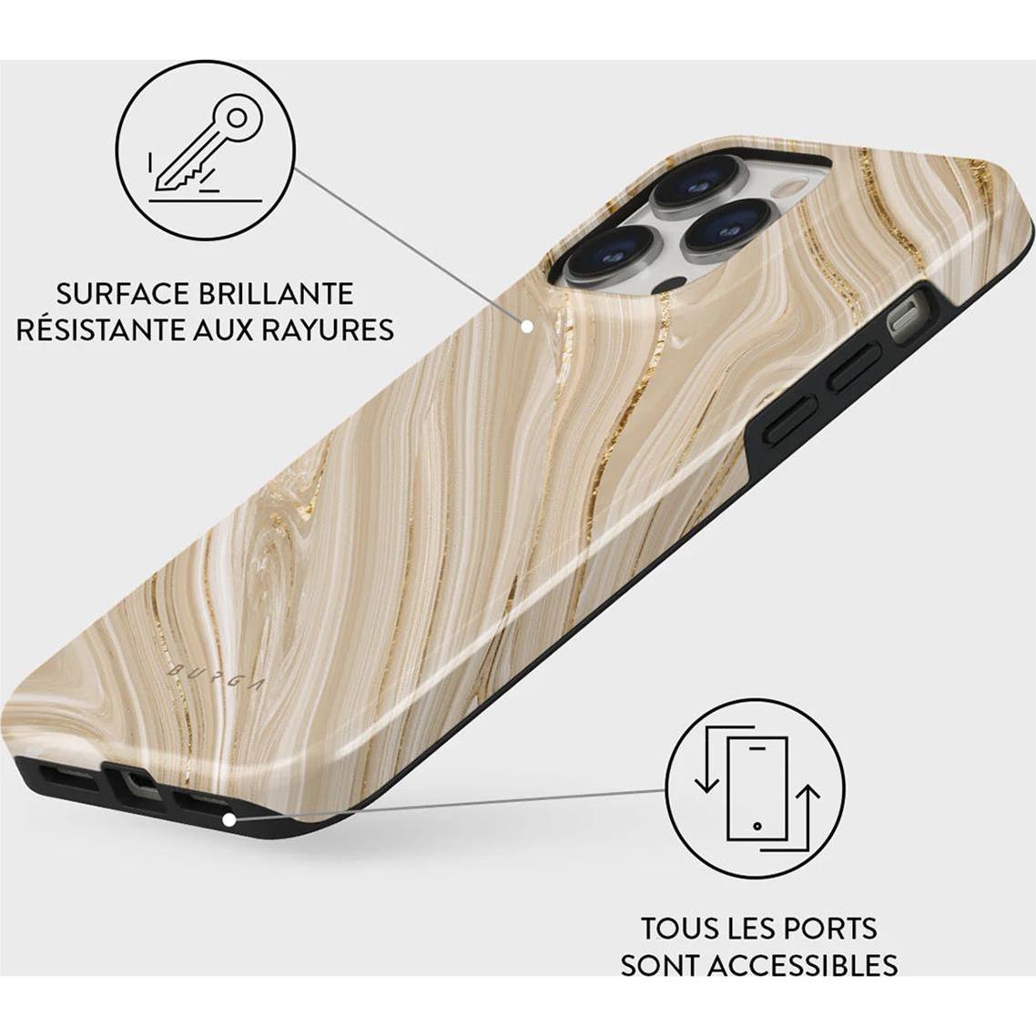 Thumbnail - Konjac Sponge Burga Full Glam Cover til iPhone 14 Pro Max (Apple iPhone 14 Pro Max), Smartphone Hülle, Braun