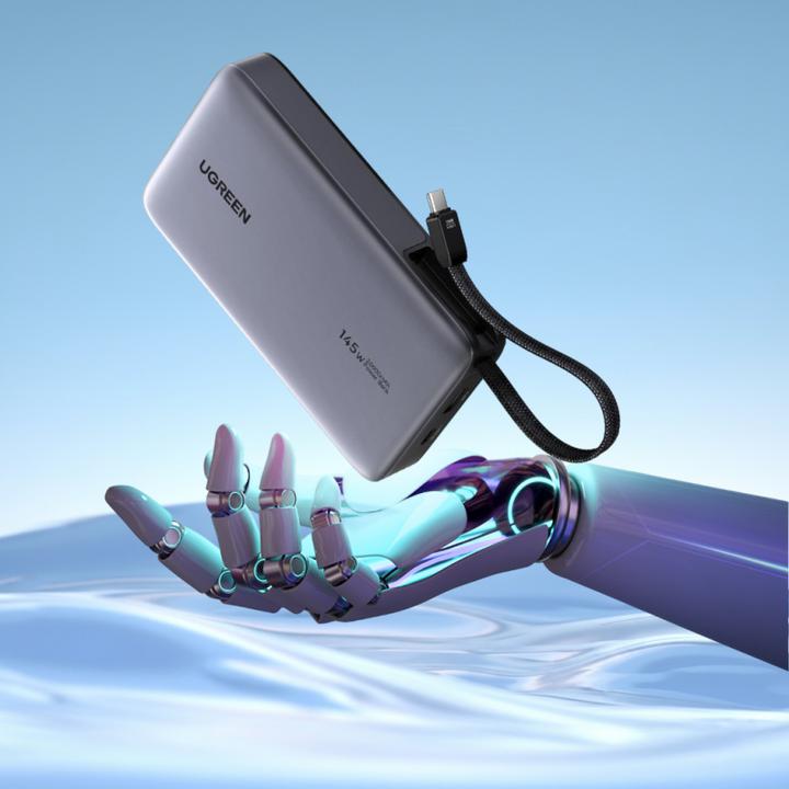 Image du produit Ugreen PB551 20.000mAh 145W Powerbank Built-in Cable 2x USB-C (20000 mAh, 145 W)