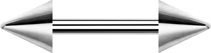 Immagine prodotto Star Piercing Barbell silver con due coni (Acciaio chirurgico 316L, senza ottone)