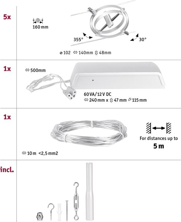 Actual product image Paulmann Wire System Cardan