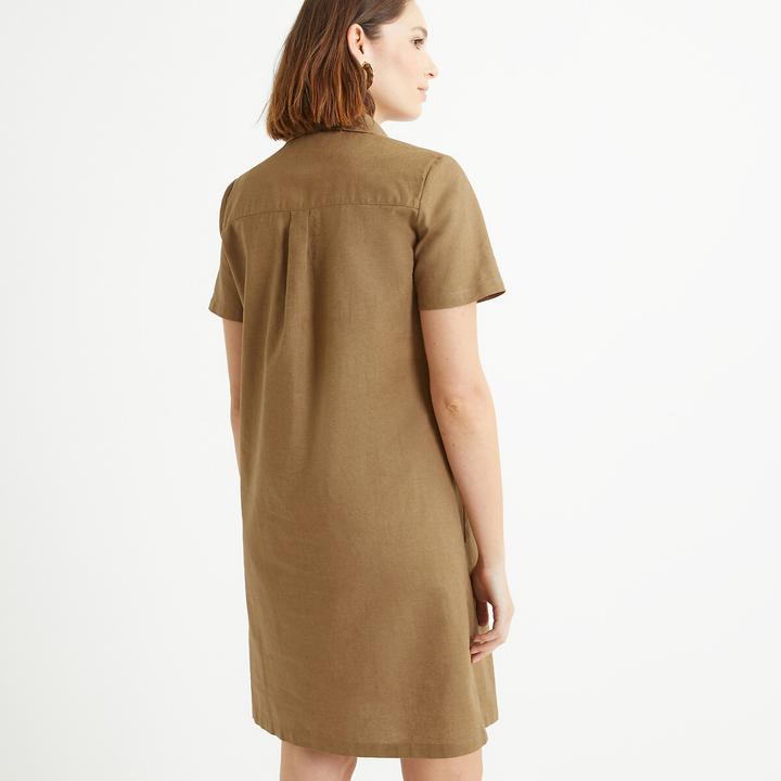 Image du produit Anne Weyburn Robe mi-longue en lin mélangé (52)