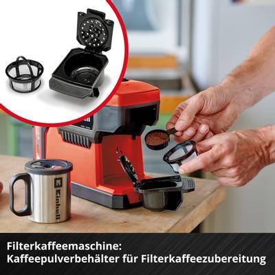 Productafbeelding Einhell Snoerloos koffiezetapparaat " TE-CF 18 Li-Solo " Incl. roestvrijstalen beker