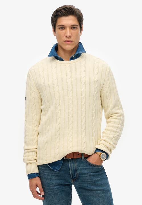 Actual product image Superdry Cotton Classic Cable Knit Crew (L)