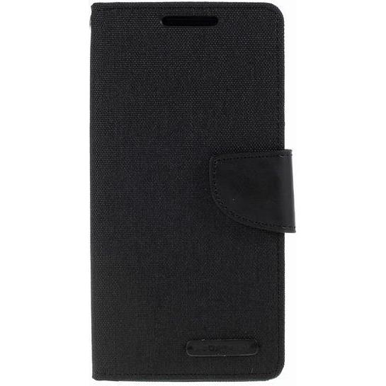 Goospery Canvas Diary Series (Samsung Galaxy Note 10), Smartphone Hülle, Schwarz