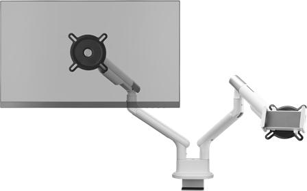 Productafbeelding One for All Ontwerp monitorbeugel dubbel wit (Tabel, 35")