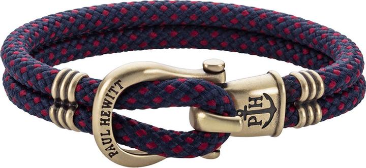 Produktbild Paul Hewitt Phinity Shackle Bracelet Brass Nylon Navy Blue Red (20.50 cm, Messing, Nylon, Edelstahl/Nylon)