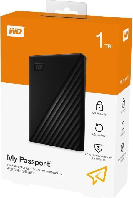 Produktbild WD My Passport external hard drive Black (1 TB)