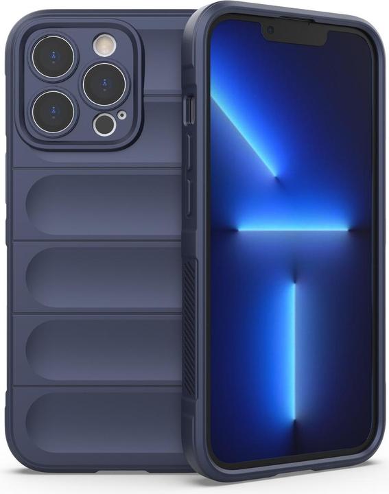 Actual product image Hurtel Magic Shield Case for iPhone 13 Pro flexible armored cover dark blue (Apple iPhone 13 Pro)