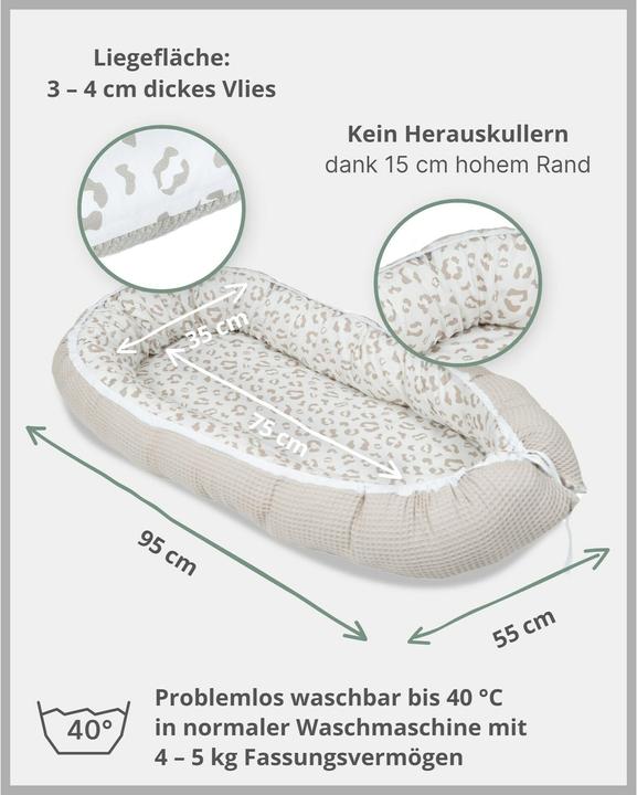 Produktbild Ullenboom Babynest Leo 55 x 95 cm