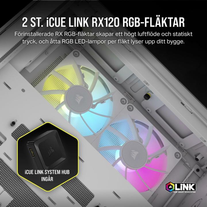 Image du produit Corsair Boîtier iCUE 2500X RGB Midi TG blanc (mATX)