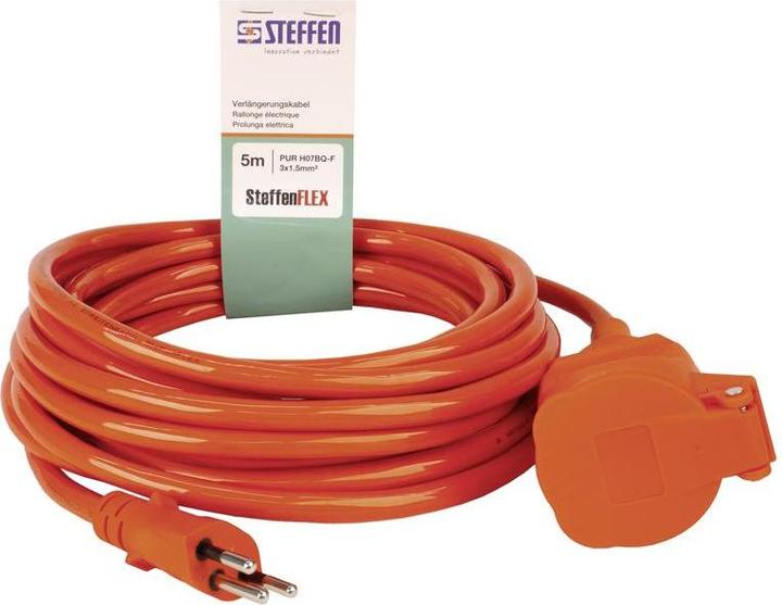 Image du produit Steffen SteffenFLEX Verlängerungskabel PUR 3x1.5mm2 5m T12-T13 or (5 m, Type 13)
