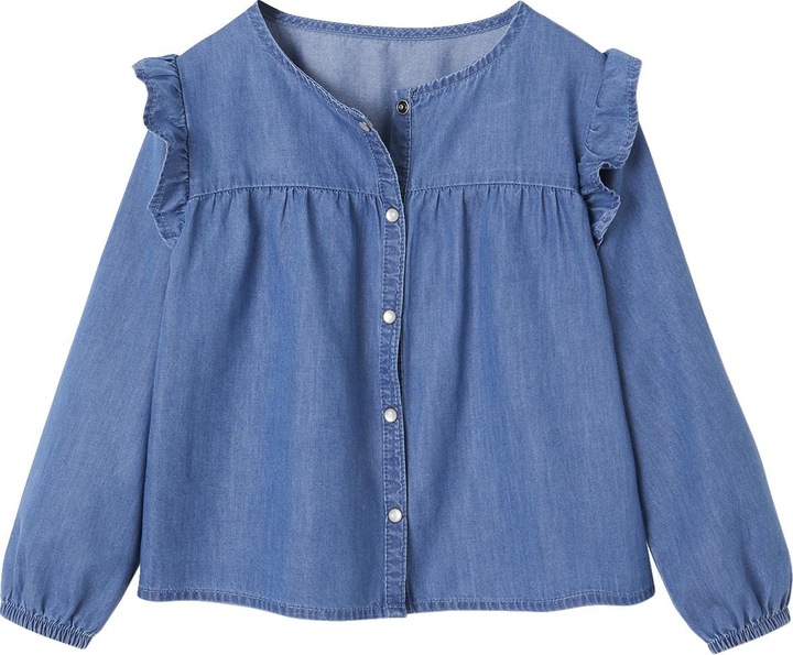 Produktbild Vertbaudet Mädchen Jeansbluse mit Volants (86)