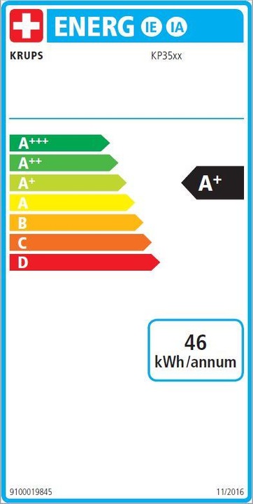 Energy Label Krups Drop KP3501 (NESCAFÉ Dolce Gusto)