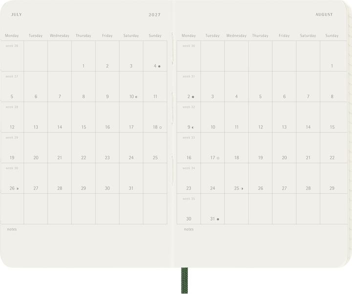 Produktbild Moleskine 12 Monate Wochen NotizKalende (A6, 1 Woche / 1 Seite)